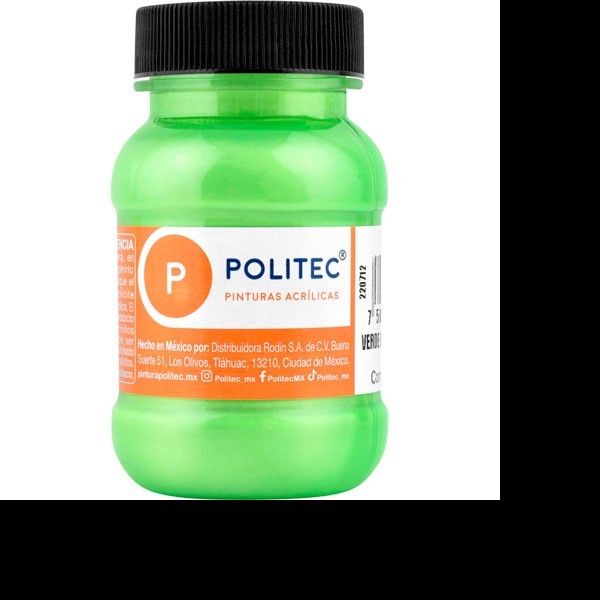 PINTURA ACRILICA POLITEC 100ML. VDE HOJA MET. 528 E.6 C.36